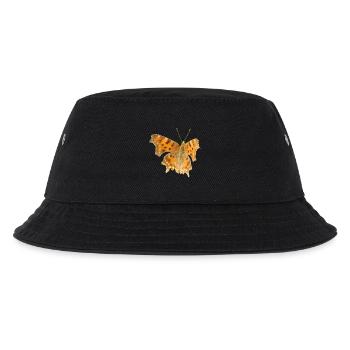Schmetterling C-Falter - Kinder Bucket Hat - Schwarz - Vorne