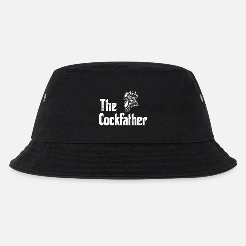 Hahn Huhn Hühner - Kinder Bucket Hat - Schwarz