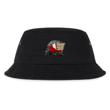 0956 Wagen RUIN - Kinder Bucket Hat - Schwarz - Vorne