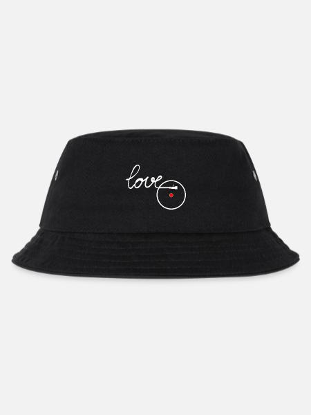 I love Music Plattenteller Turntable Record player - Kinder Bucket Hat - Schwarz