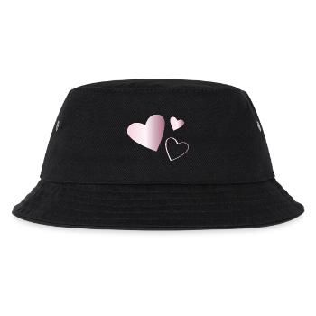 Two Hearts Tourmaline Pink - Kids’ Bucket Hat - black - Front