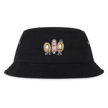 Marriage proposal wedding rings finger engagement - Kids’ Bucket Hat - black - Front