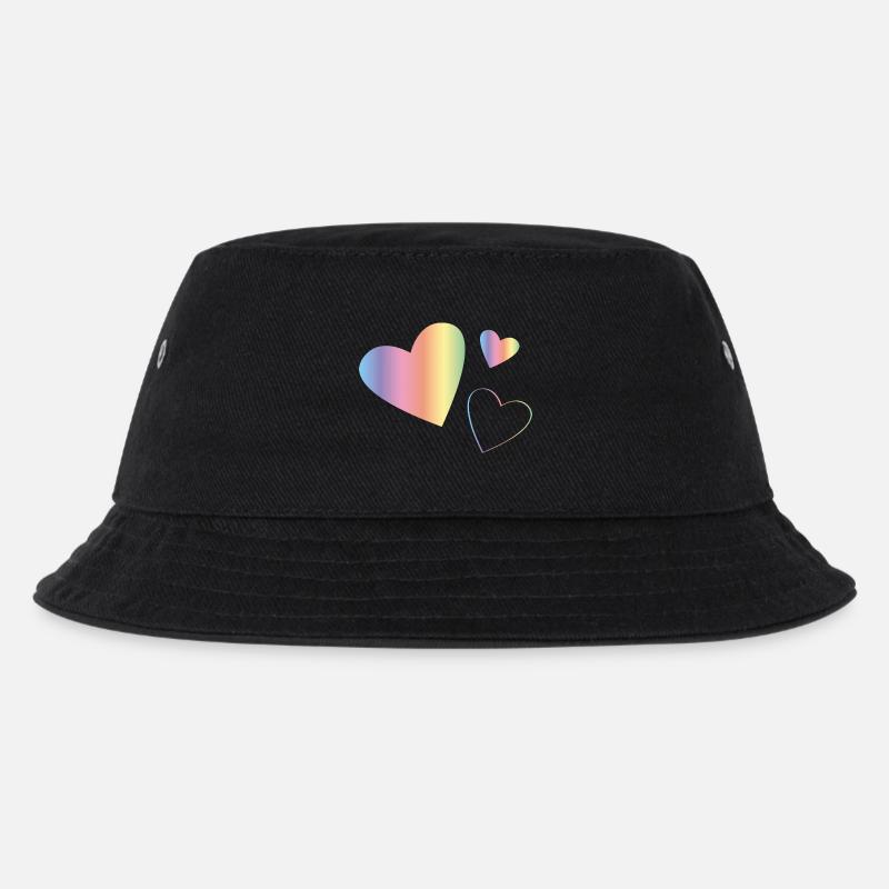 Cœurs arc-en-ciel - Bob Enfant - noir