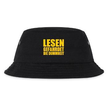 lesen gefährdet die dummheit - Kinder Bucket Hat - Schwarz - Vorne