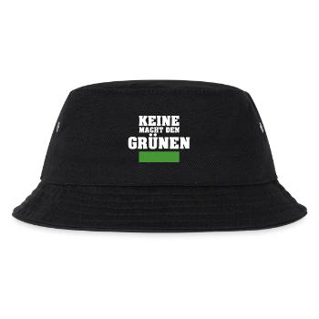 Anti Grüne Gegen die Grünen Keine Macht den Grünen - Kinder Bucket Hat - Schwarz - Vorne