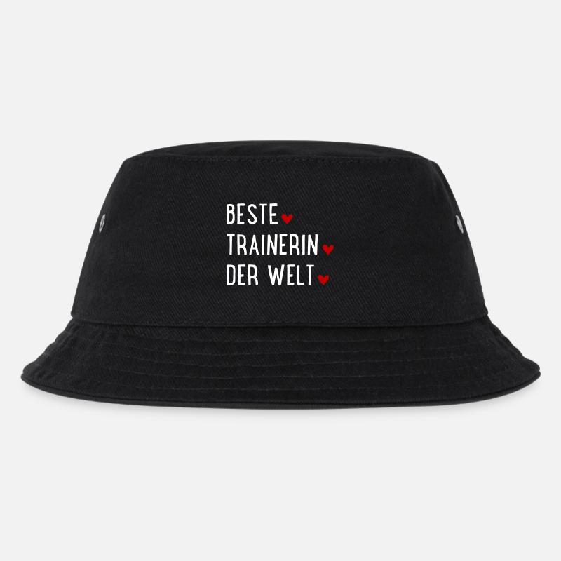 Beste Trainerin der Welt - Kinder Bucket Hat - Schwarz