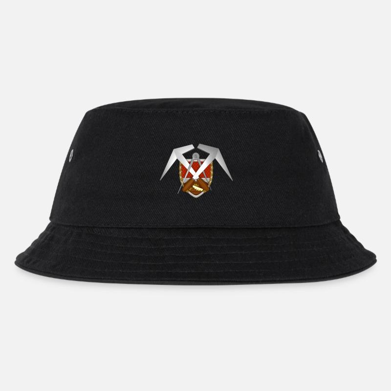 Handwerk Dachdecker Emblem - Kinder Bucket Hat - Schwarz