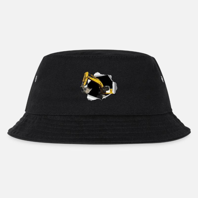 Bagger buddelt sich durchs T-Shirt - Kinder Bucket Hat - Schwarz