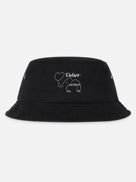 Elefantastisch - Kinder Bucket Hat - Schwarz