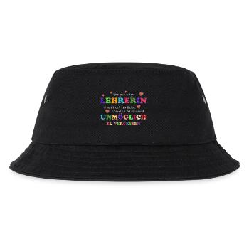 Eine großartige Lehrerin, unmöglich zu vergessen - Kinder Bucket Hat - Schwarz - Vorne