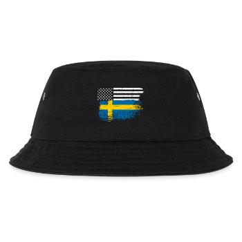 Flag Fusion: US Nordic Brush - Kids’ Bucket Hat - black - Front