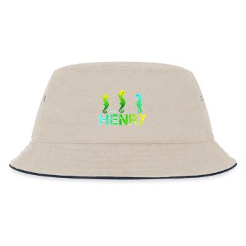 Henry Geburtstag Henry - Kinder Bucket Hat - Natur/Navy - Vorne