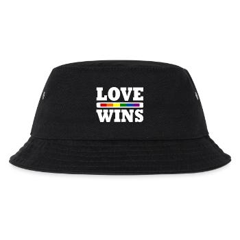 Love wins - Kinder Bucket Hat - Schwarz - Vorne