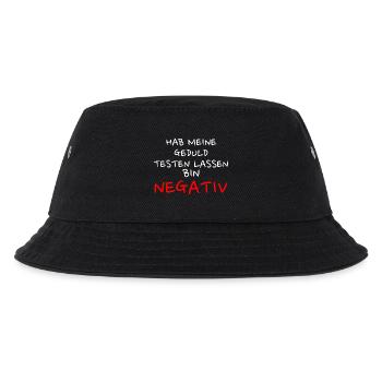 Geduldstest Negativ – Humor Spruch - Kinder Bucket Hat - Schwarz - Vorne