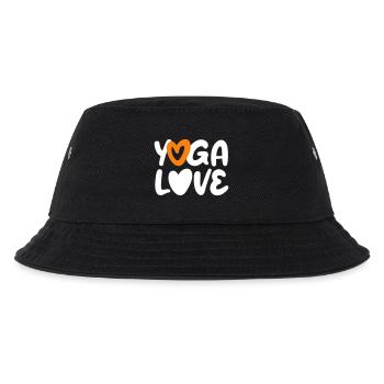 Yoga Love Herz Quote Fan Meditation Handschrift - Kinder Bucket Hat - Schwarz - Vorne