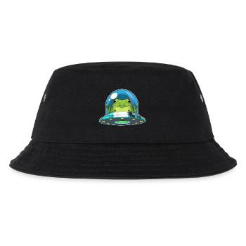 Frosch Raumschiff Weltraum - Kinder Bucket Hat - Schwarz - Vorne