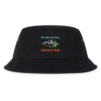 Ultra Running - Schlamm, Schweiß und Trails - Kinder Bucket Hat - Schwarz - Vorne