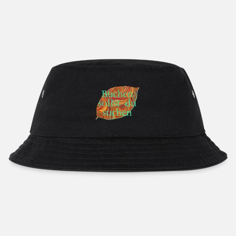 buche e 22 - Kinder Bucket Hat - Schwarz