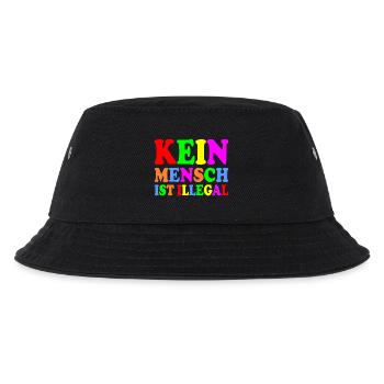 Kein mensch ist illegal - Kinder Bucket Hat - Schwarz - Vorne