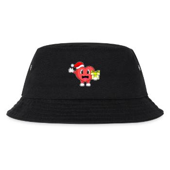 Herz Weihnachten Paket - Kinder Bucket Hat - Schwarz - Vorne