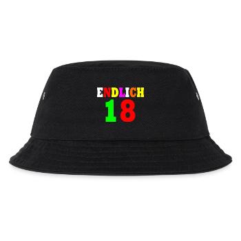 Endlich 18 - Kinder Bucket Hat - Schwarz - Vorne