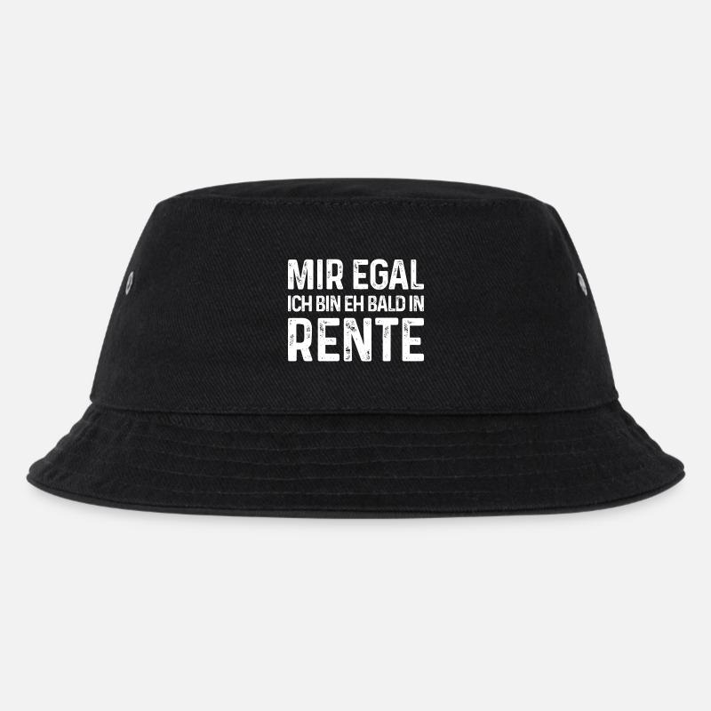 Mir egal Ich bin eh bald in Rente - Kinder Bucket Hat - Schwarz