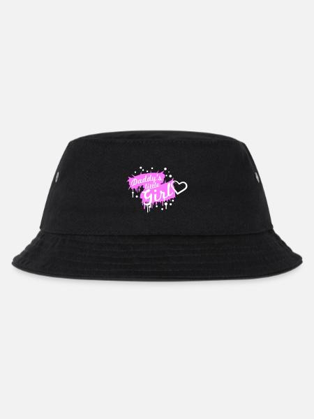 Daddys Little Girl Papas Mädchen Tropfen Graffiti - Kinder Bucket Hat - Schwarz