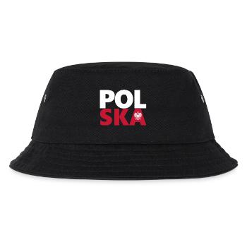 Polen - Kinder Bucket Hat - Schwarz - Vorne