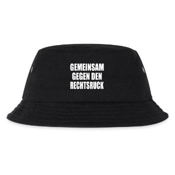gemeinsam gegen rechtsruck - Kinder Bucket Hat - Schwarz - Vorne