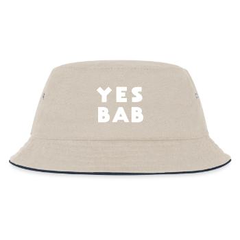 Ja Bab Birmingham Slang - Kinder Bucket Hat - Natur/Navy - Vorne