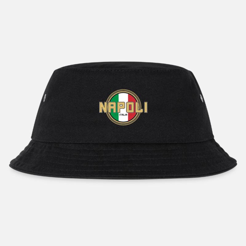 NAPOLI - Kinder Bucket Hat - Schwarz