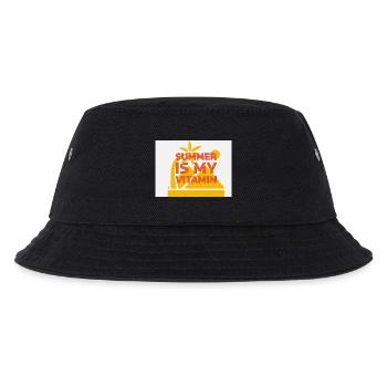 Sommer - Kinder Bucket Hat - Schwarz - Vorne