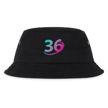 Nummer 36 mehrfarbig - Kinder Bucket Hat - Schwarz - Vorne