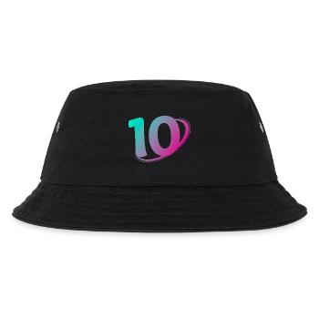 Nummer 10 mehrfarbig - Kinder Bucket Hat - Schwarz - Vorne