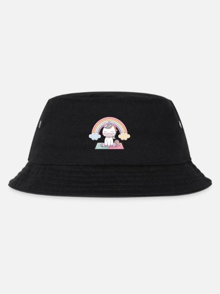 Yoga Unicorn - Kids’ Bucket Hat - black