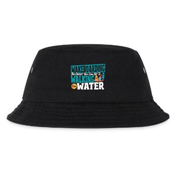 Wasserski Sport Wassersport Wakeboarden Wakeboar - Kinder Bucket Hat - Schwarz - Vorne