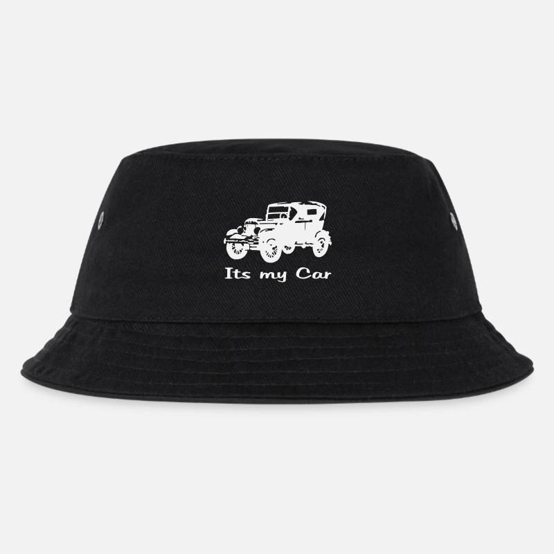 Oldtimer Motiv mit Schrift - Kinder Bucket Hat - Schwarz