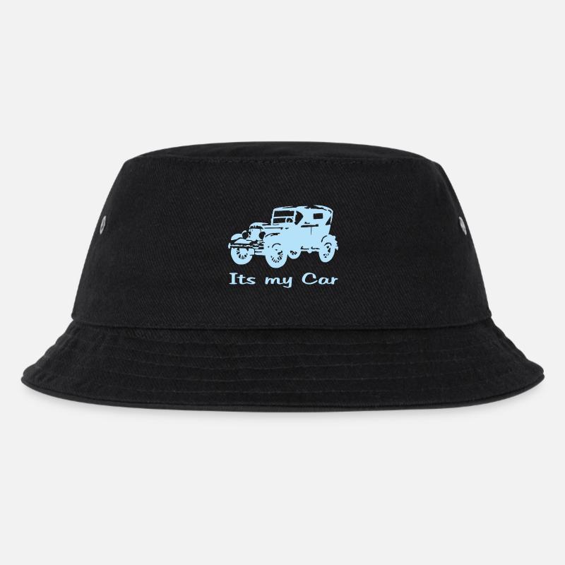 Oldtimer motiv mit Schrift - Kinder Bucket Hat - Schwarz