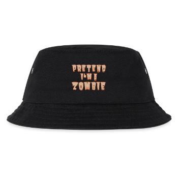 Pretend I’m a Zombie – Easy Halloween-Kostüm - Kinder Bucket Hat - Schwarz - Vorne