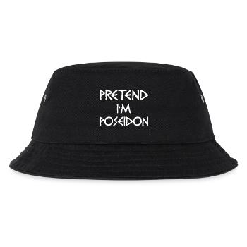 Pretend I’m Poseidon – Witziges Götter-Kostüm - Kinder Bucket Hat - Schwarz - Vorne