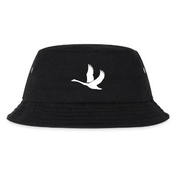 Schwan mit gewaltigen Schwingen - Kinder Bucket Hat - Schwarz - Vorne
