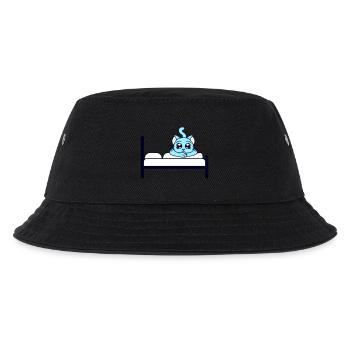 Katze Liegt Entspannt Auf Bett Ausruhen Schlafen - Kinder Bucket Hat - Schwarz - Vorne