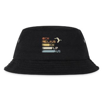 I'm freaking out! Retro Parkour Flipping Freerunning - Kids’ Bucket Hat - black - Front
