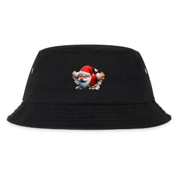 Santa im Loch von vorne 2 - Kinder Bucket Hat - Schwarz - Vorne