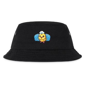 Seefahrer Seemann Küken maritim Matrose - Kinder Bucket Hat - Schwarz - Vorne