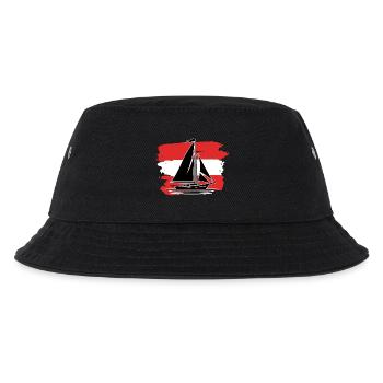 Austria Flag Sailboat - Kids’ Bucket Hat - black - Front