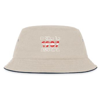 Austria 1987 - Kinder Bucket Hat - Natur/Navy - Vorne