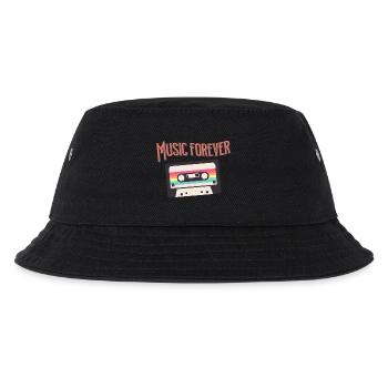 Music forever - Kinder Bucket Hat - Schwarz - Vorne
