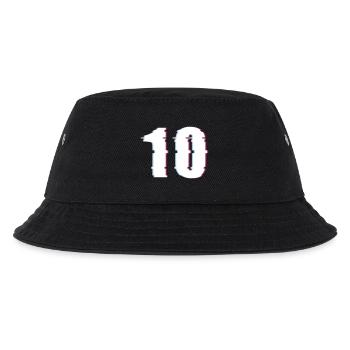 10 Ten Number Effect Distorted Number - Kids’ Bucket Hat - black - Front