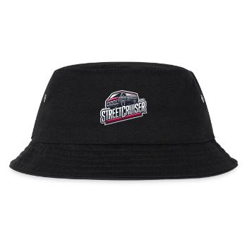 Entspannt unterwegs – Textilprodukte fürHelden - Kinder Bucket Hat - Schwarz - Vorne